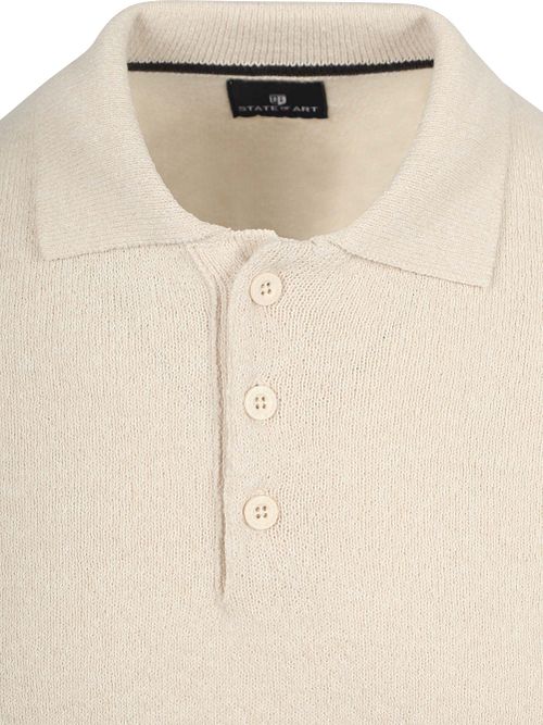 Dziana koszulka polo State of Art bouclé w kolorze ecru Product / Detail
