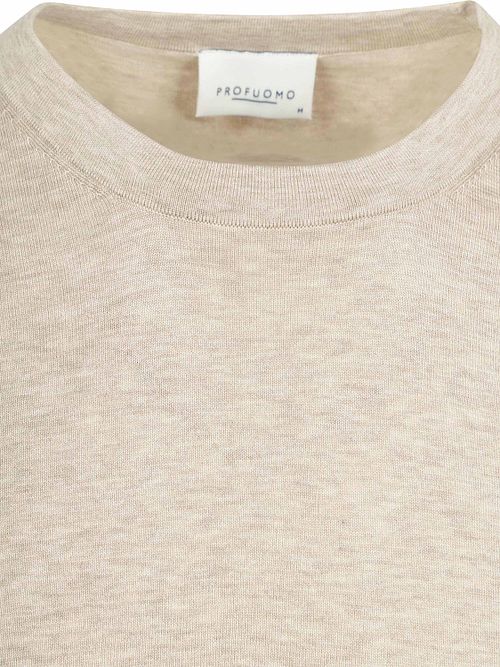 Dzianinowy T-shirt Profuomo w kolorze beżowym Product / Detail