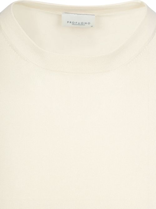 Dzianinowy T-shirt Profuomo w kolorze ecru Product / Detail