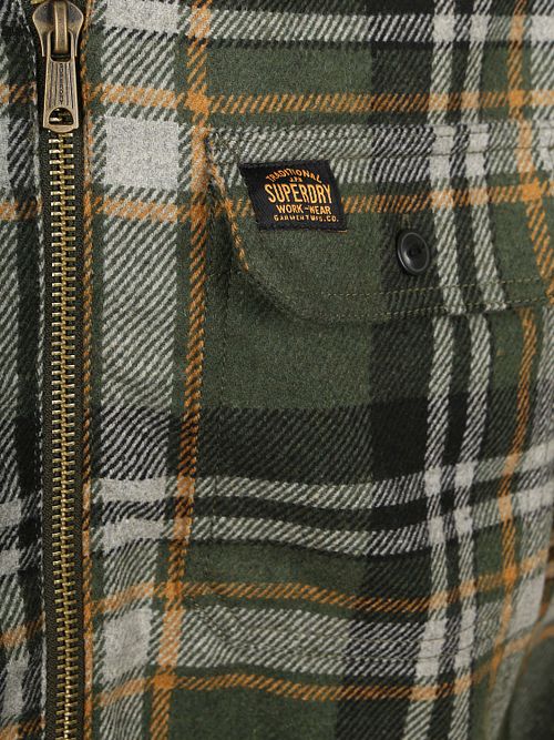 Superdry Overshirt Miller Wool Blend Grønternet Product / Detail