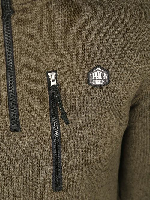 Forro polar con media cremallera Superdry en color oliva Product / Detail