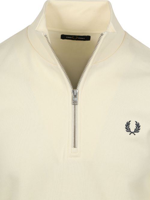 Fred Perry Half Zip Trøje I Elfenben 46A Product / Detail