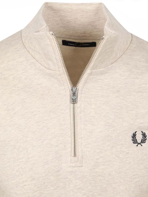 Fred Perry Halvglidelås Genser Melange Beige Product / Detail