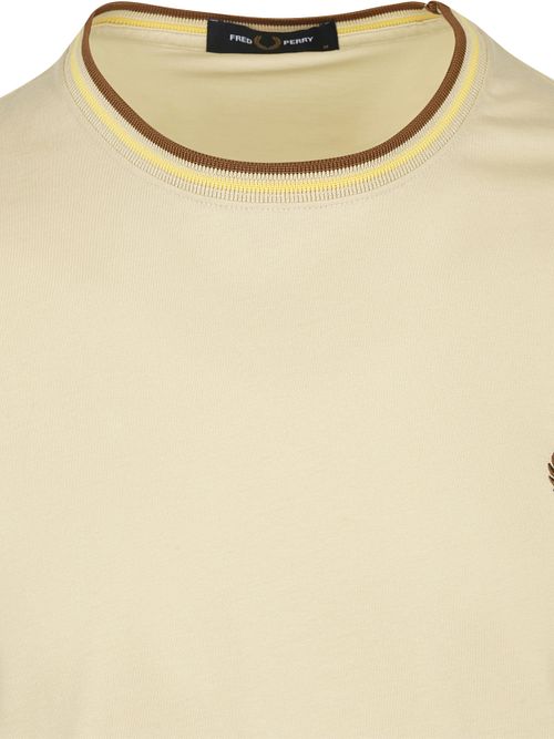 Fred Perry M1588 Twin Tip T-shirt Beige Product / Detail