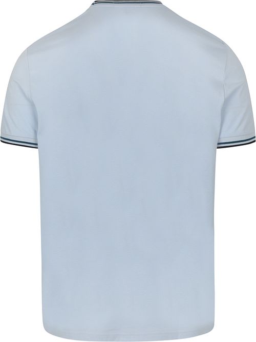 Fred Perry M1588 Twin Tipped T-shirt Licht blauw Product / Achterkant