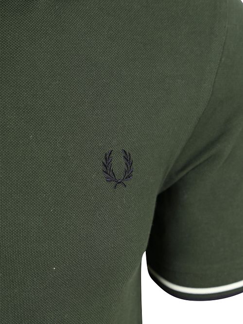 Fred Perry Polo Twin Tipped M3600 Vert Foncé 53A Product / Detail