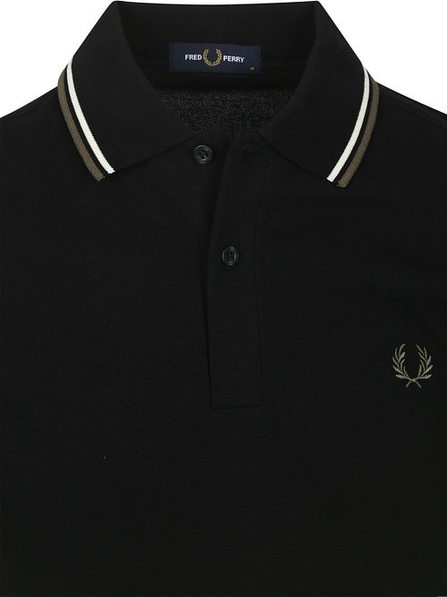 Fred Perry Polo Twin Tipped M3600 Zwart W54 Product / Detail