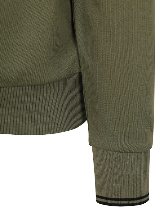 Fred Perry Pull Demi-Zip Vert Foncé Z50