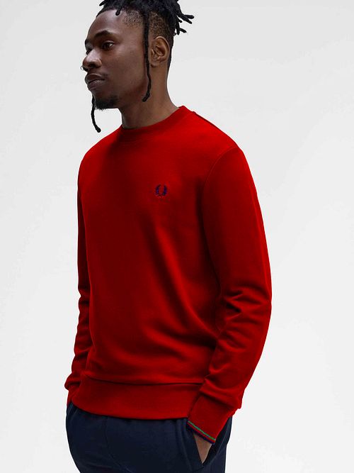 Fred Perry Trøje Logo Rød Model / Voorkant
