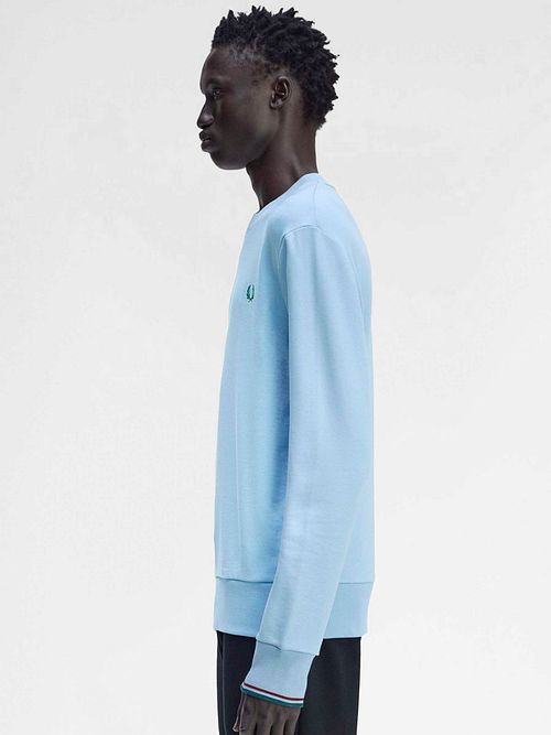 Fred Perry Trøje Logo Lyseblå Model / Zijkant