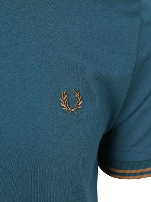 Fred Perry Twin Tipped T-skjorte Petrol Product / Detail