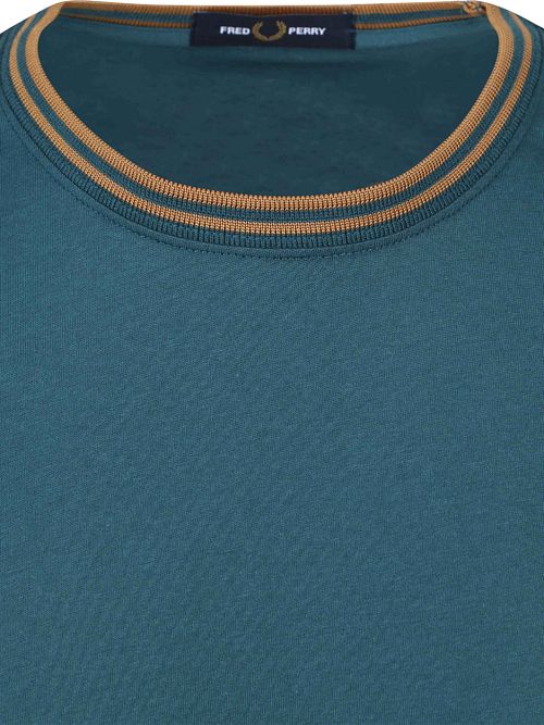 Fred Perry Two Stripe T-shirt i Petrol Product / Detail