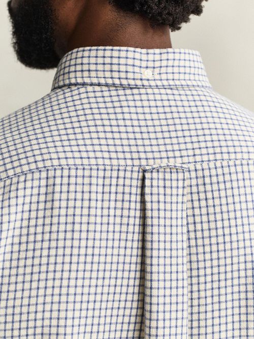 Gant Camicia Flanella A quadri Blu Model / Voorkant