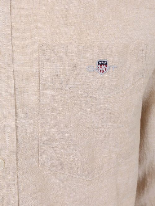 GANT Camicia Casual Lino Cotone Beige Product / Detail