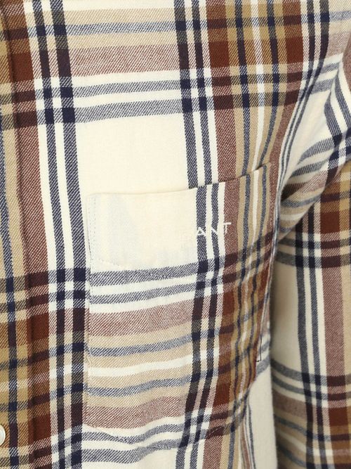 Gant Camisa Franela Cuadros Ecru Product / Detail