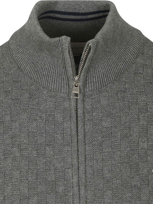 Gant Cardigan Texture Gris Product / Detail