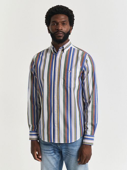 Gant Chemise Casual Rayé Multicolore Model / Voorkant
