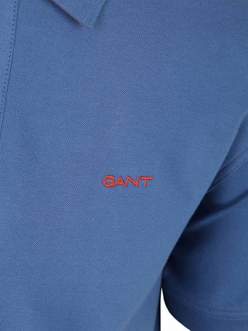 Gant Contrast Piqué Polo Shirt Vintage Blue Product / Detail