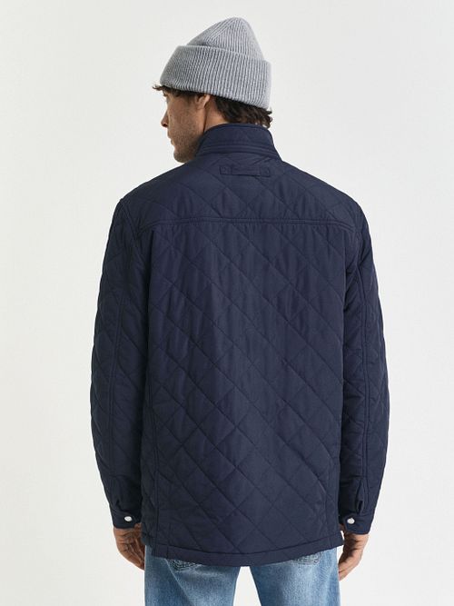 Gant Jacket Quilted Windcheater Navy Model / Achterkant