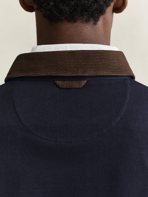 Gant Rugger Shield Polo Corduroy Navy Model / Voorkant