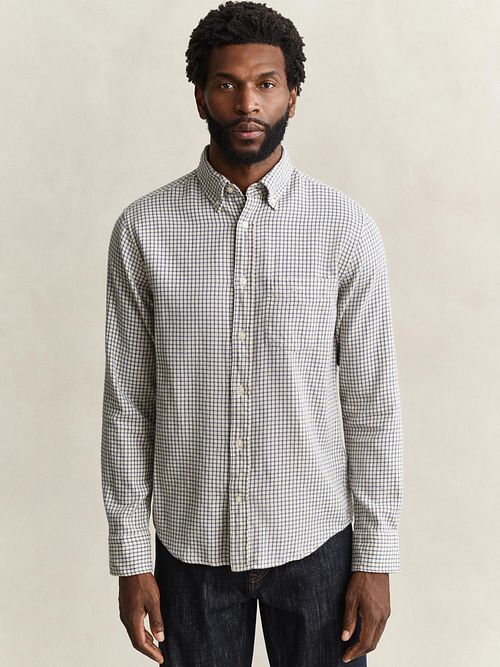 Gant Koszula Flanela W kratę Niebieski Model / Voorkant