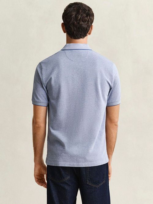 Gant 2Tone Piké Pikétröja Blå Model / Achterkant