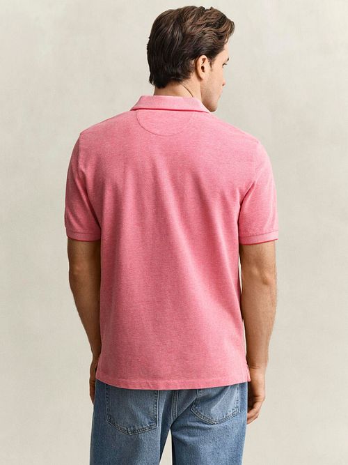 Gant 2Tone Piqué Poloshirt Rot Model / Achterkant