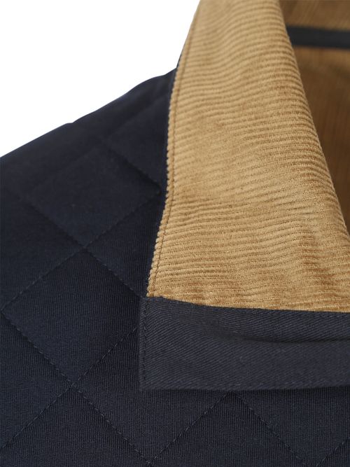 Gant Quilted Mocker Pullover Navy Product / Detail