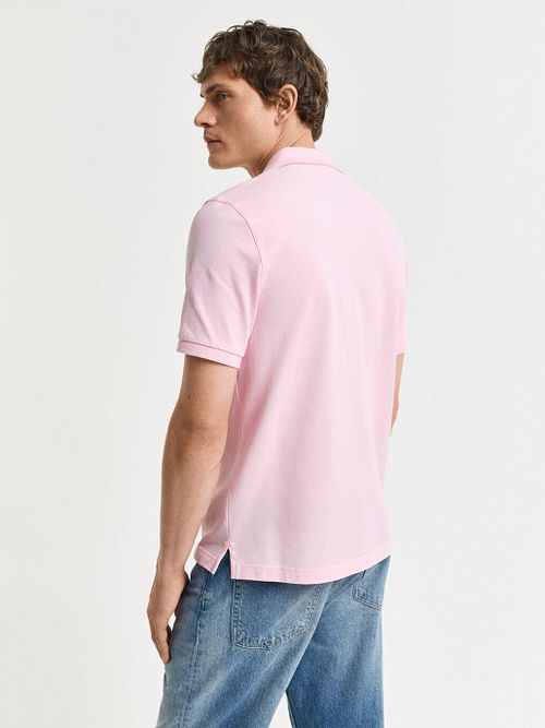 Gant Shield Piqué Poloshirt Hellrosa Model / Achterkant