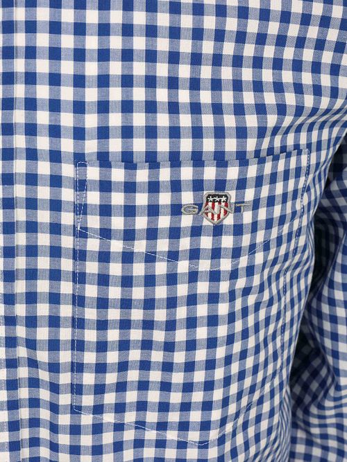 Gant Shirt Gingham Poplin College Blå Product / Detail