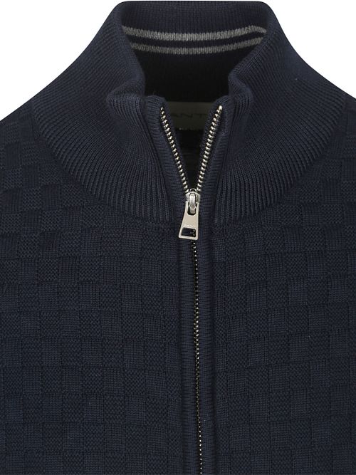 Gant Vest Texture Donkerblauw Product / Detail