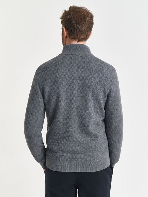 Gant Vest Struktur Grå Model / Achterkant