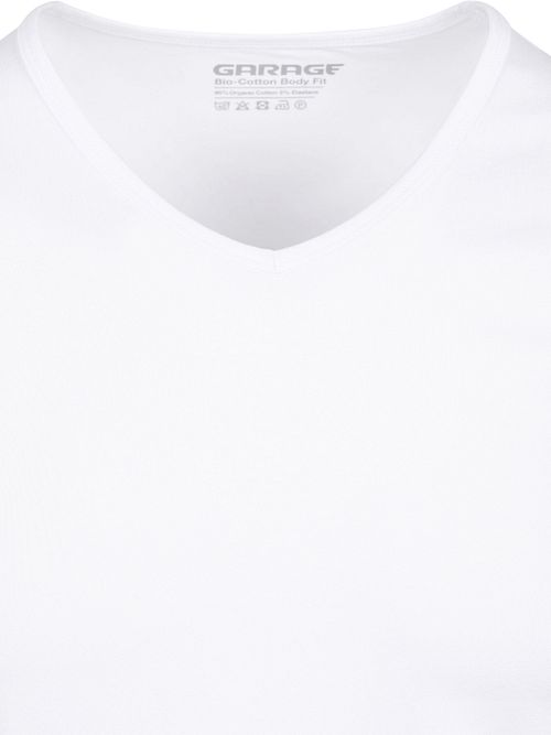 Garage pack de 2 Basic T-Shirts orgánicas con cuello de pico en blanco Product / Detail