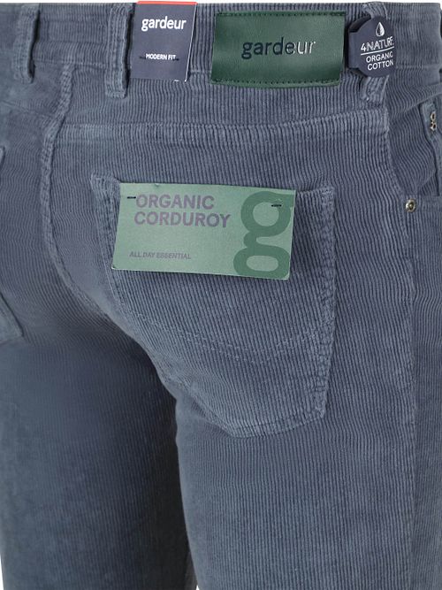 Gardeur Bill Pantaloni in velluto a coste blu Product / Achterkant