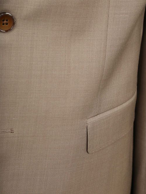Garnitur Suitable Sharkskin z wełny w kolorze piaskowym Product / Detail