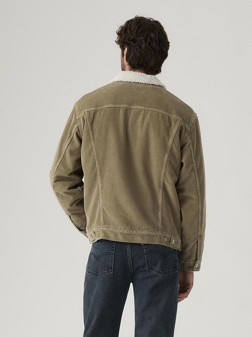 Giacca Sherpa in velluto a coste Levi's beige Model / Achterkant