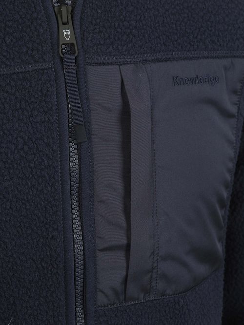 Gilet in pile KnowledgeCotton Apparel blu navy Product / Detail