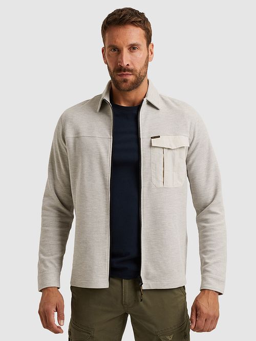 PME Legend Skjorte Jersey Vaffel Grå Model / Voorkant