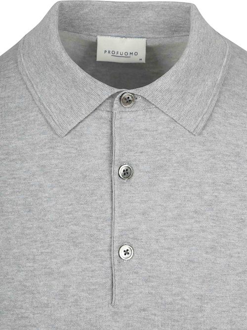 Profuomo Stickad Polo Grå Product / Detail