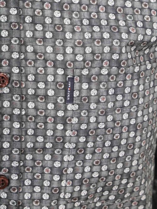 State Of Art Skjorte Poplin Dandelion Grå Product / Detail