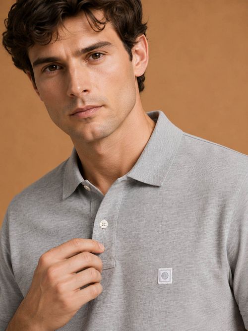 King Essentials The Rene poloskjorte grå Model / Voorkant