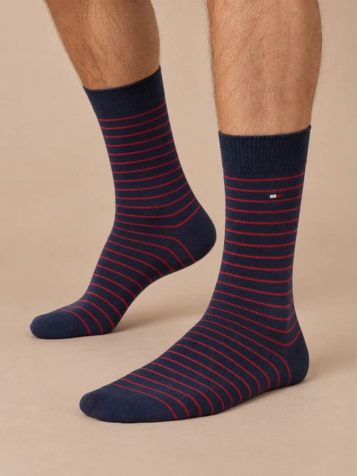 Tommy Hilfiger Skarpety 2 pary granatowe w paski Model / Voorkant