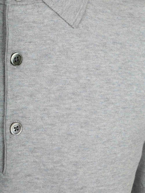 Profuomo Knitted Poloshirt Grau