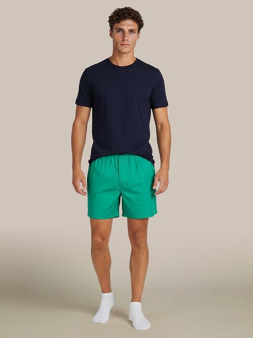 Steppin' Out Boxershort Racing Green Poplin Model / Voorkant