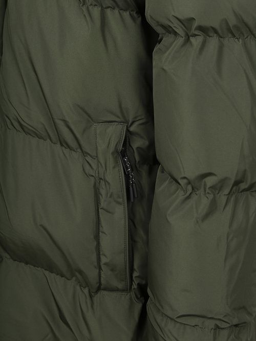Superdry Long Puffer Jacket Hooded Moss Green