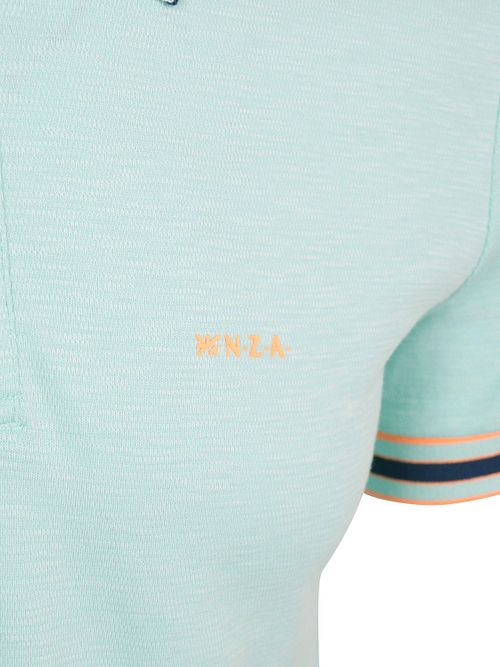NZA Polo Shirt Bay Jacquard Mist Green Product / Detail