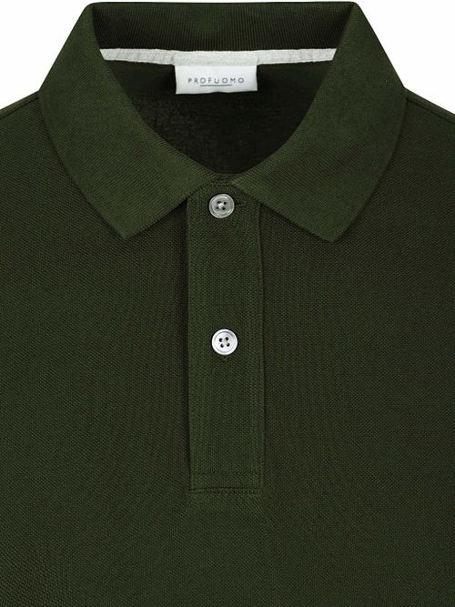 Profuomo Piqué Polo Shirt Army Product / Detail
