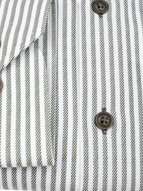 R2 Shirt Knitted Sorona Green stripe