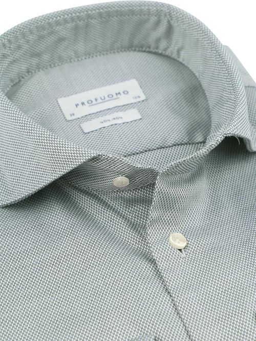 Profuomo Basketweave Shirt Green Product / Detail