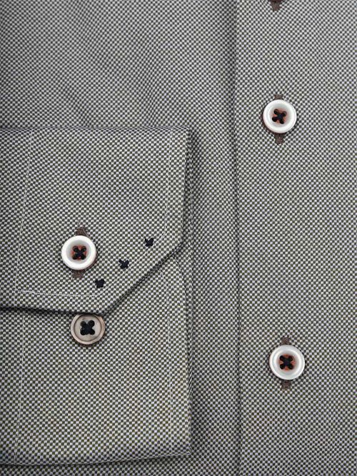 R2 Shirt Technical Knitted Dobby Green Product / Detail